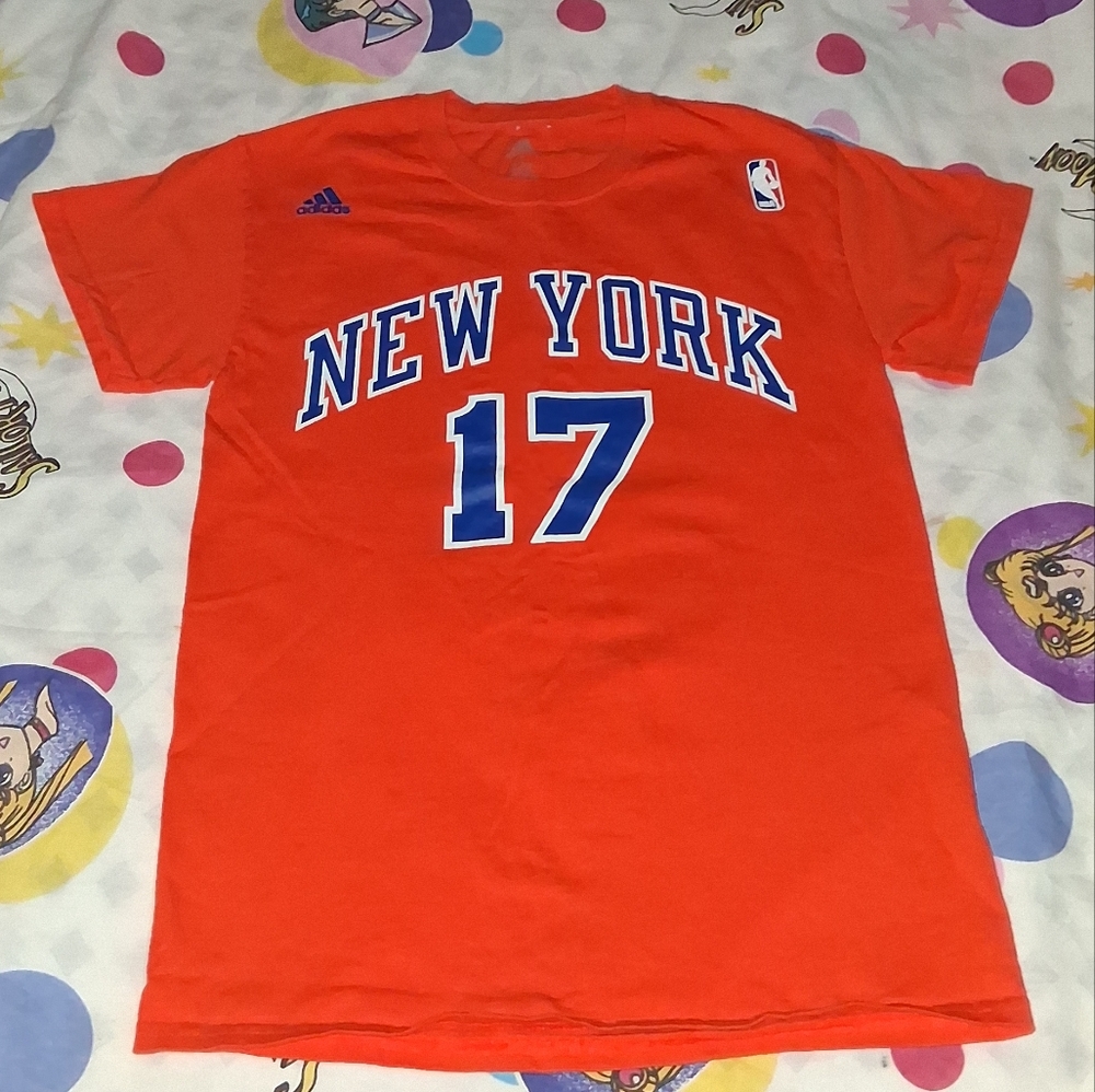 Adidas Jeremy Lin New York Knicks T Shirt Jersey Tee NBA Basketball Vintage
